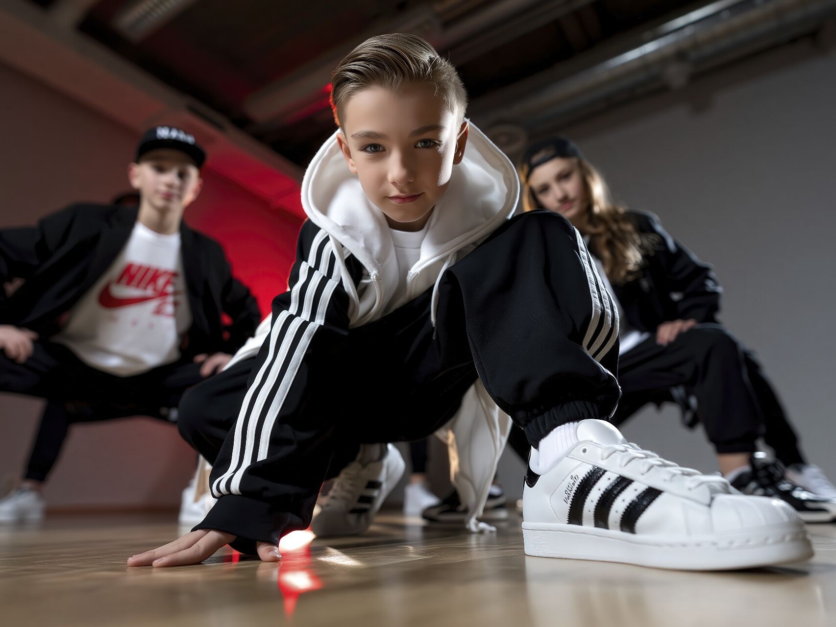 Giovani ballerini durante un corso di Hip Hop a Carpi
