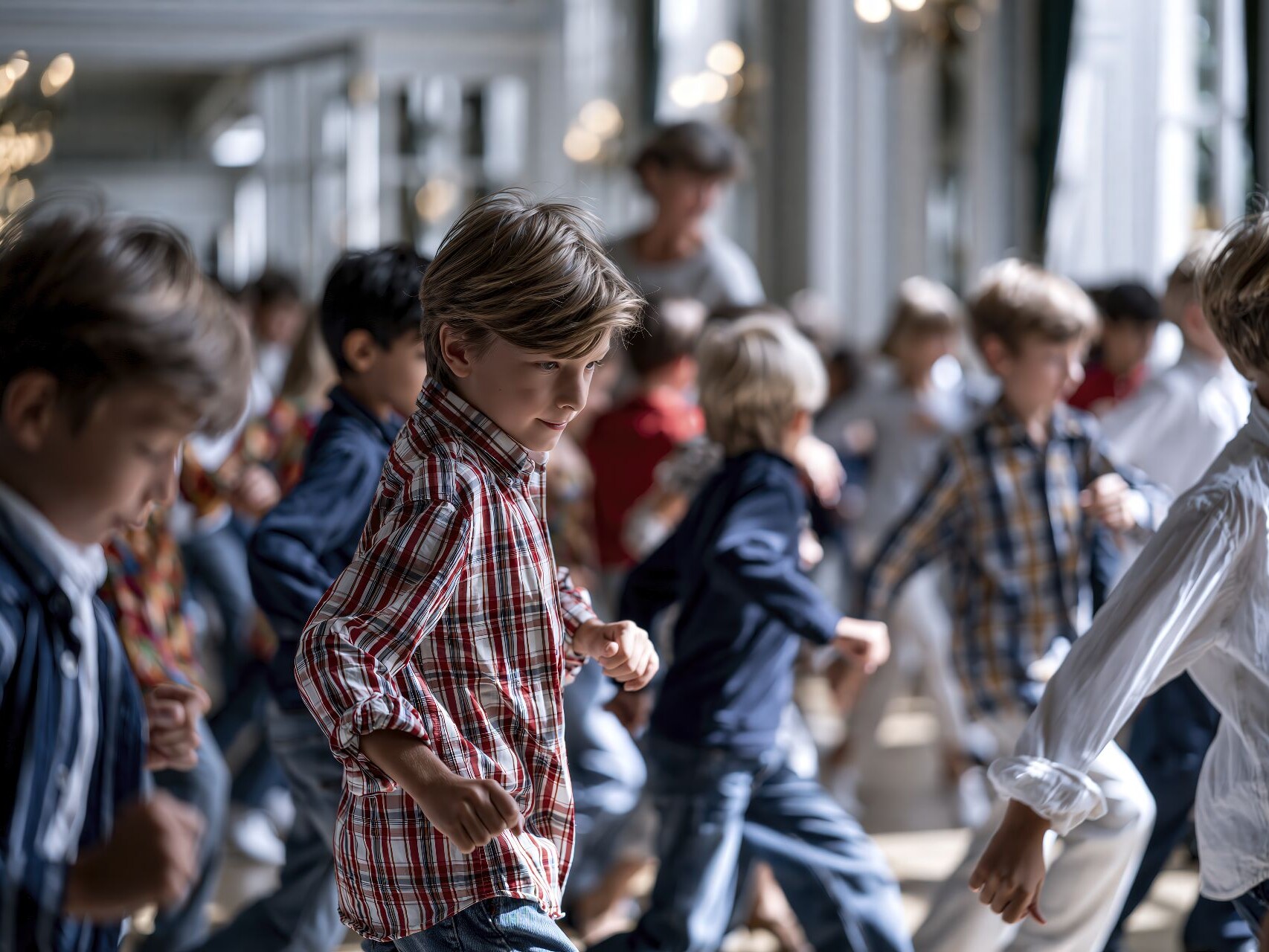 Bambini dai 6 anni durante una lezione di Latin Style nella scuola di danza Vividanza